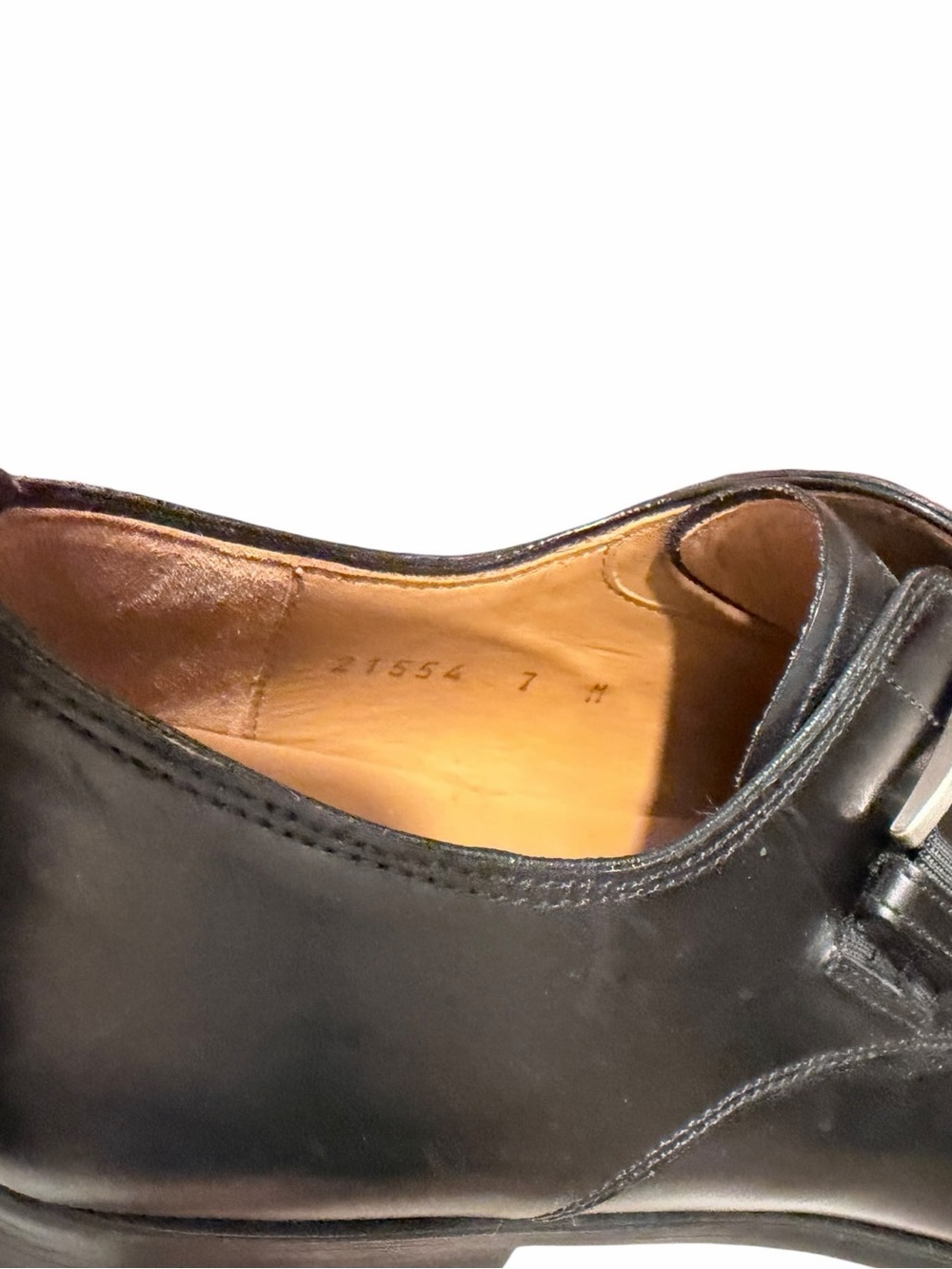 MAGNANNI ✘ Black Double Monk Strap Cap Toe Dress Shoes 7 Leather Spain - Picture 7 of 14